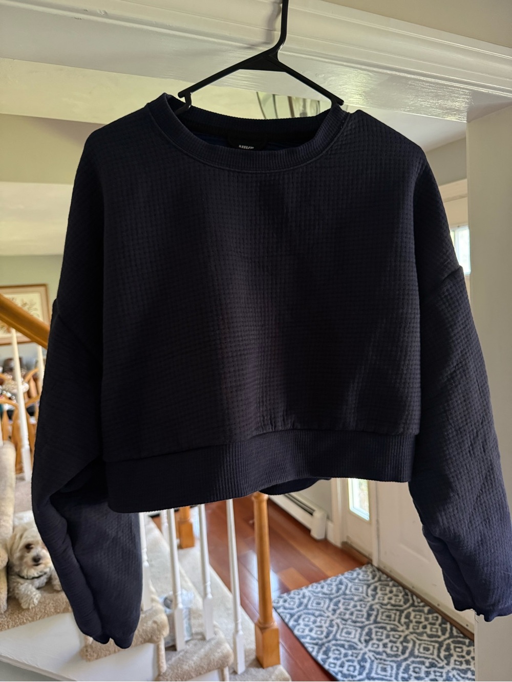 Nike Navy Blue Cropped Sweatshirt
